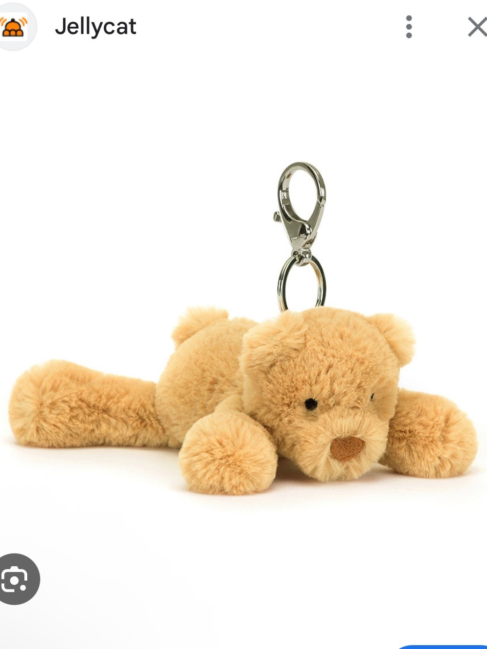 Jellycat Smudge Bear Bag Charm Plush